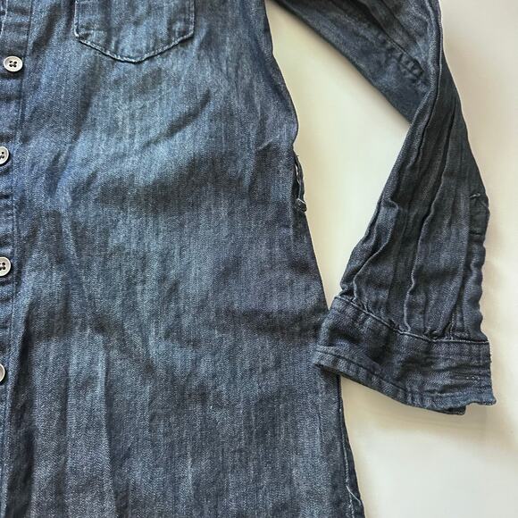 Gap Women's Denim Shirt Dress - Dark Wash - Size Medium - Picture 2 of 6